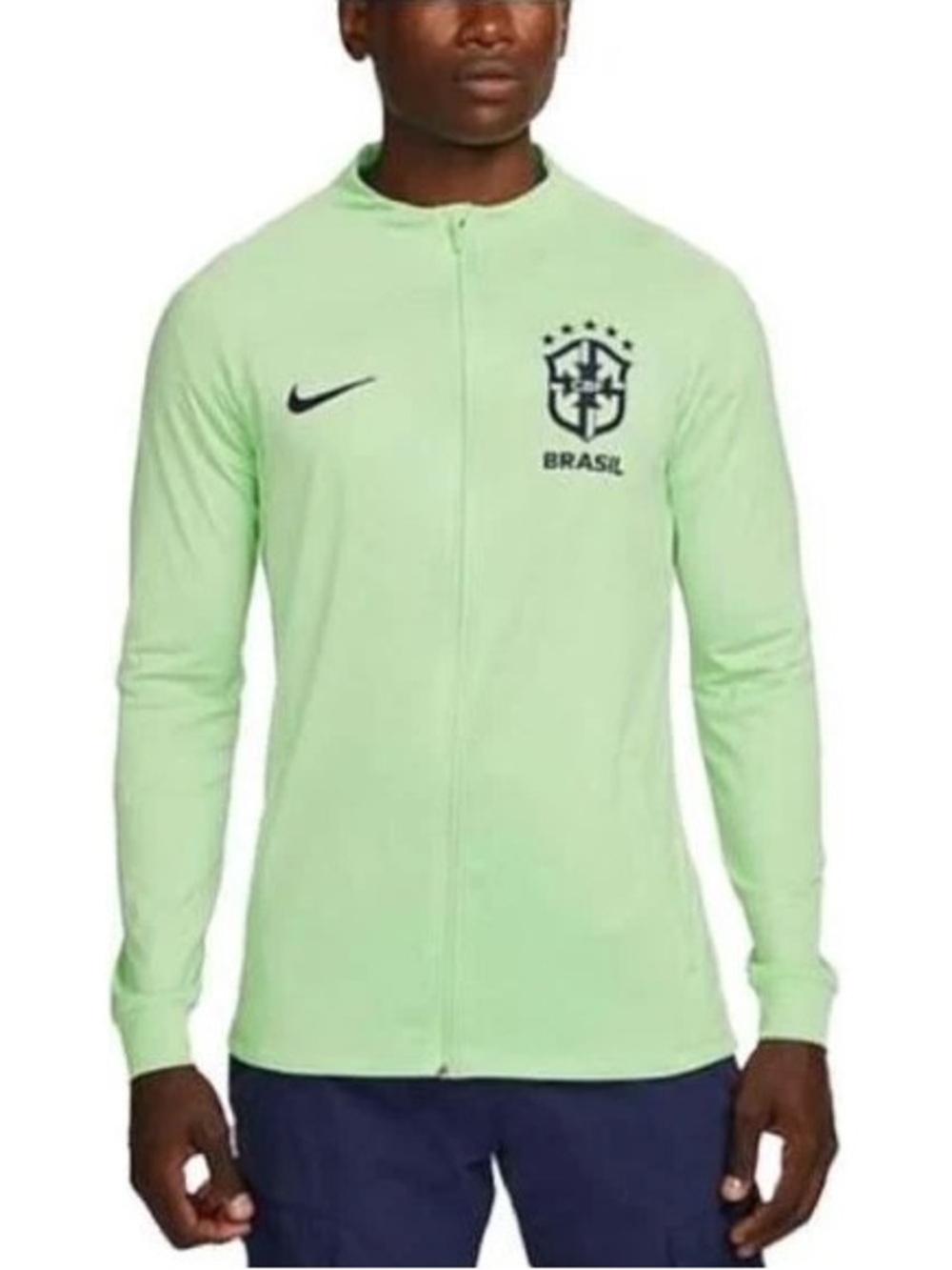 Nike Brazil Strike Dri-Fit Knit Soccer Track Jacket Men’s 2XL Green DX1950-390